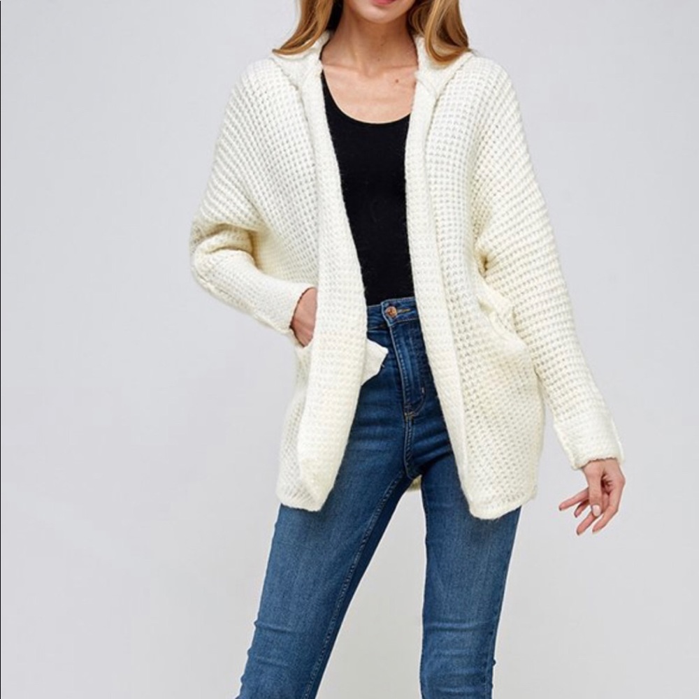 Knit Cardigan Hoodie